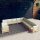 vidaXL 11-tlg. Garten-Lounge-Set mit Creme Kissen Massivholz Kiefer