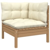 vidaXL 7-tlg. Garten-Lounge-Set mit Kissen Honigbraun Kiefernholz