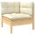 vidaXL 14-tlg. Garten-Lounge-Set mit Creme Kissen Massivholz Kiefer