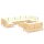 vidaXL 10-tlg. Garten-Lounge-Set mit Creme Kissen Massivholz Kiefer