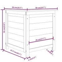 vidaXL Outdoor-Kissenbox 50x50x56 cm Massivholz Tanne