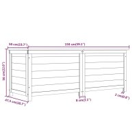 vidaXL Outdoor-Kissenbox 150x50x56 cm Massivholz Tanne