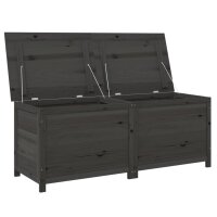 vidaXL Outdoor-Kissenbox Anthrazit 150x50x56 cm Massivholz Tanne