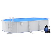 vidaXL Pool mit Sandfilterpumpe und Leiter 610x360x120 cm