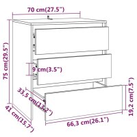 vidaXL 2-tlg. Sideboard Grau Sonoma Holzwerkstoff