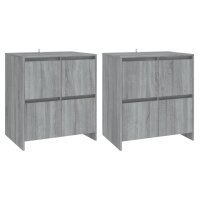 vidaXL Sideboards 2 Stk. Grau Sonoma 70x41x75 cm...
