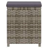 vidaXL 6-tlg. Garten-Lounge-Set mit Kissen Poly Rattan Grau