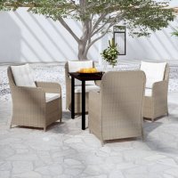vidaXL 5-tlg. Garten-Essgruppe Braun