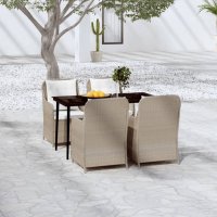 vidaXL 5-tlg. Garten-Essgruppe Braun
