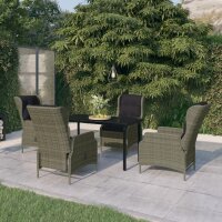 vidaXL 5-tlg. Garten-Essgruppe Braun