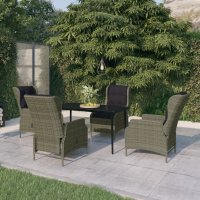 vidaXL 5-tlg. Garten-Essgruppe Braun