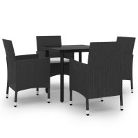 vidaXL 5-tlg. Garten-Essgruppe mit Auflagen Poly Rattan...