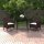 vidaXL 3-tlg. Garten-Essgruppe mit Auflagen Poly Rattan und Glas