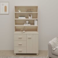 vidaXL Highboard HAMAR Massivholz Kiefer Honigbraun