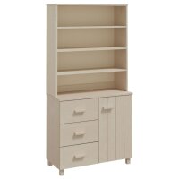 vidaXL Highboard HAMAR Massivholz Kiefer Honigbraun