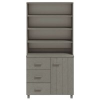 vidaXL Highboard HAMAR Massivholz Kiefer Hellgrau