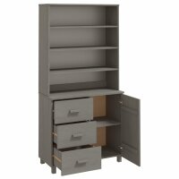 vidaXL Highboard HAMAR Massivholz Kiefer Hellgrau