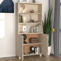 vidaXL Highboard HAMAR Massivholz Kiefer Honigbraun