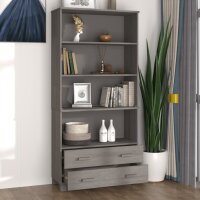 vidaXL Highboard HAMAR Massivholz Kiefer Hellgrau