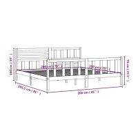 vidaXL Massivholzbett Wei&szlig; 200x200 cm