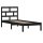 vidaXL Massivholzbett Schwarz 75x190 cm 2FT6 Small Single