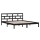 vidaXL Massivholzbett Schwarz 135x190 cm 4FT6 Double