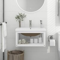 vidaXL Badezimmer-Waschtischgestell mit Waschbecken...
