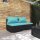 vidaXL 2-tlg. Garten-Lounge-Set mit Kissen Poly Rattan Schwarz