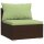 vidaXL 2-tlg. Garten-Lounge-Set mit Kissen Poly Rattan Braun