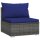 vidaXL 2-tlg. Garten-Lounge-Set mit Kissen Poly Rattan Grau