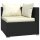 vidaXL 4-tlg. Garten-Lounge-Set mit Kissen Poly Rattan Schwarz