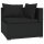 vidaXL 4-tlg. Garten-Lounge-Set mit Kissen Poly Rattan Schwarz