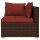 vidaXL 4-tlg. Garten-Lounge-Set mit Kissen Poly Rattan Braun