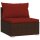 vidaXL 4-tlg. Garten-Lounge-Set mit Kissen Poly Rattan Braun