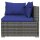 vidaXL 4-tlg. Garten-Lounge-Set mit Kissen Poly Rattan Grau