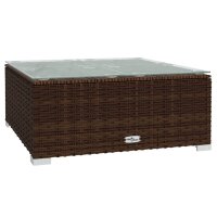 vidaXL 6-tlg. Garten-Lounge-Set mit Kissen Poly Rattan Braun