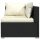 vidaXL 6-tlg. Garten-Lounge-Set mit Kissen Poly Rattan Schwarz