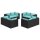 vidaXL 8-tlg. Garten-Lounge-Set mit Kissen Poly Rattan Schwarz