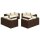 vidaXL 8-tlg. Garten-Lounge-Set mit Kissen Poly Rattan Braun