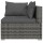 vidaXL 8-tlg. Garten-Lounge-Set mit Kissen Poly Rattan Grau