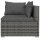 vidaXL 9-tlg. Garten-Lounge-Set mit Kissen Poly Rattan Grau