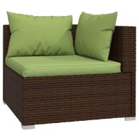 vidaXL 13-tlg. Garten-Lounge-Set mit Kissen Poly Rattan Braun