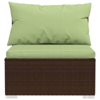 vidaXL 13-tlg. Garten-Lounge-Set mit Kissen Poly Rattan Braun