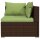 vidaXL 13-tlg. Garten-Lounge-Set mit Kissen Poly Rattan Braun