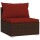 vidaXL 5-tlg. Garten-Lounge-Set mit Kissen Poly Rattan Braun