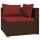 vidaXL 4-tlg. Garten-Lounge-Set mit Kissen Poly Rattan Braun