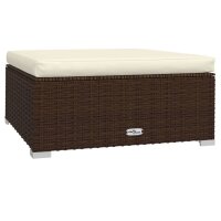 vidaXL 5-tlg. Garten-Lounge-Set mit Kissen Poly Rattan Braun