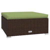 vidaXL 5-tlg. Garten-Lounge-Set mit Kissen Poly Rattan Braun