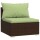 vidaXL 5-tlg. Garten-Lounge-Set mit Kissen Poly Rattan Braun