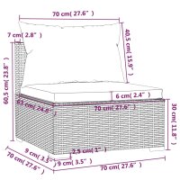 vidaXL 9-tlg. Garten-Lounge-Set mit Kissen Poly Rattan Braun